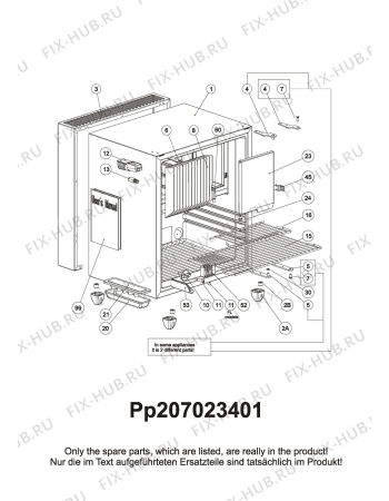 Взрыв-схема холодильника Dometic EA0580DC - Схема узла Housing 001